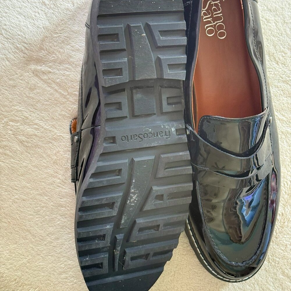 WOMEN'S Franco Sarto "CASSANDRA" Platform Patent Leather Penny Loafer Size 12 - Picture 5 of 9